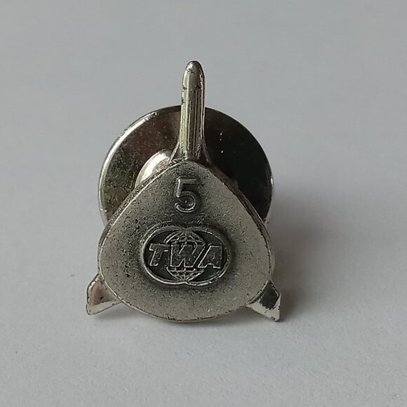 Vintage TWA Trans World Airlines Collectible 5 Years Service Pin - Picture 5 of 10